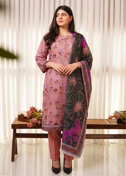 Premium Quality Printed  3Pc Lawn Stitched Casual Dress Modishly USA